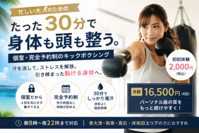 30分集中キックボクシングパーソナル